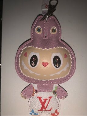labubu upcycled Crystal bag/purse charm keychain wristlet